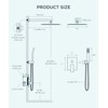 FORIOUS Shower Faucet Set Brushed Nickel -10 Inch Shower System