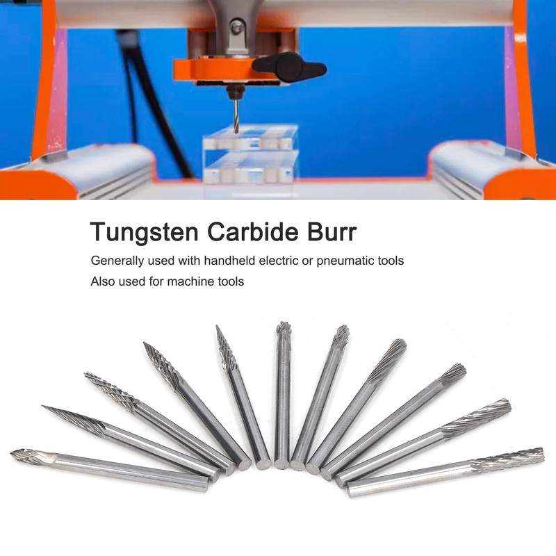 20Pcs Tungsten Carbide Burr Set Cutter Bit Cone End Mill