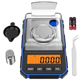 ORIA 50g/0.001g Digital Pocket Scale, Milligram Scale, High Precision Lab Weighing Scale with 50g Calibration Weight, Tweezers, Weighing Pan, Tare Function, LCD Backlit, 6 Units