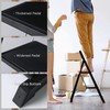 2 Step Small Ladder with Convenient Handgrip and Black Color，