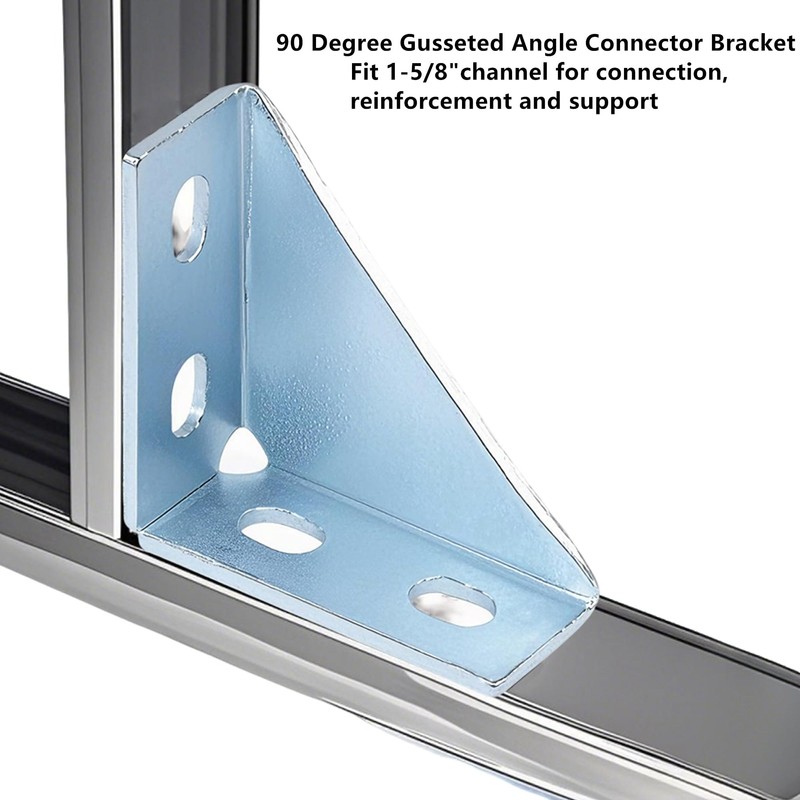 BIAXJUNY 90 Degree Gusseted Fitting for 1-5/8" Strut Channel,4 Hole