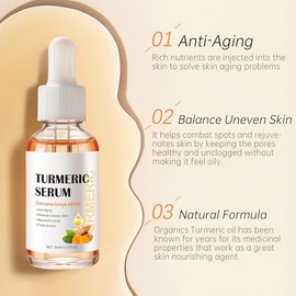 Sérum De Cúrcuma Para Manchas Oscuras 30 Ml, Sérum Corrector De Manchas Oscuras De Cúrcuma Para Rostro Y Cuerpo, Sérum Facial Antiedad Para Mujeres Y 