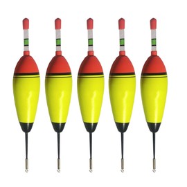 Fishing Bobbers Set with 5 Soft Eva Foam Floats Featuring Insertable Luminous Stick Design for Pike Perch Carp Bass(20G)