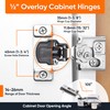 Decobasics 60 Pack Soft Close Cabinet Hinges – 1/2" Overlay
