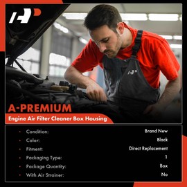 A-Premium Engine Air Filter Cleaner Box Housing Compatible with Hyundai Accent 2012-2017, Veloster 2012-2017, 1.6L, Replace# ACL50507, 347368287LKQ