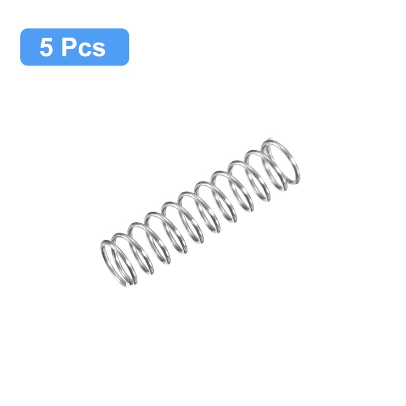 sourcing map Compression Spring, 5Pcs 304 Stainless Steel, 4mm OD,