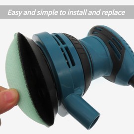 Almohadilla de Repuesto para Lijadora de Goma de 8 Agujeros, Almohadilla de Respaldo de Molienda de Goma de 5 Pulgadas para Lijadora Orbital Aleatoria de Pulido Eléctrico Accesorios para Pulir