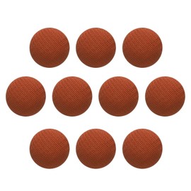 HARFINGTON 10 botones cubiertos de tela de 10 mm de diámetro, vástago de metal redondo, botones de costura de repuesto para decoración de ropa, accesorios de bricolaje, rojo óxido