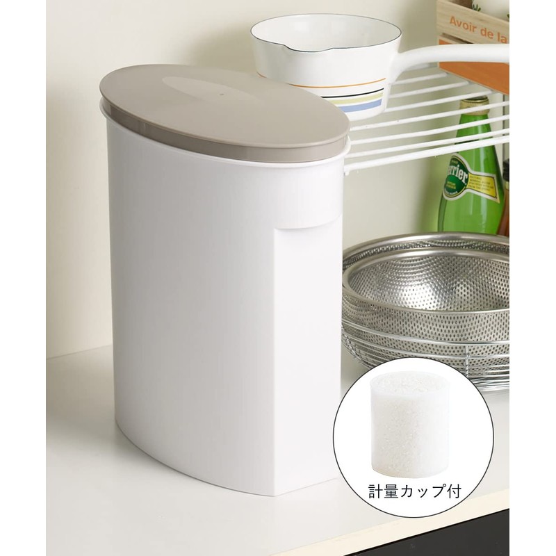 イセトウ(Isetou) 伊勢藤 お米袋そのまま保存ケース 5kg ホワイト