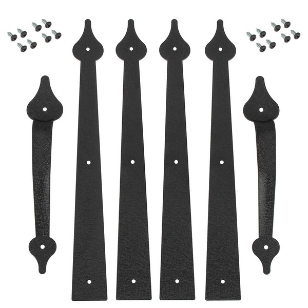 Homode Decorative Garage Door Hinges Handles, Faux Garage Door Accents,
