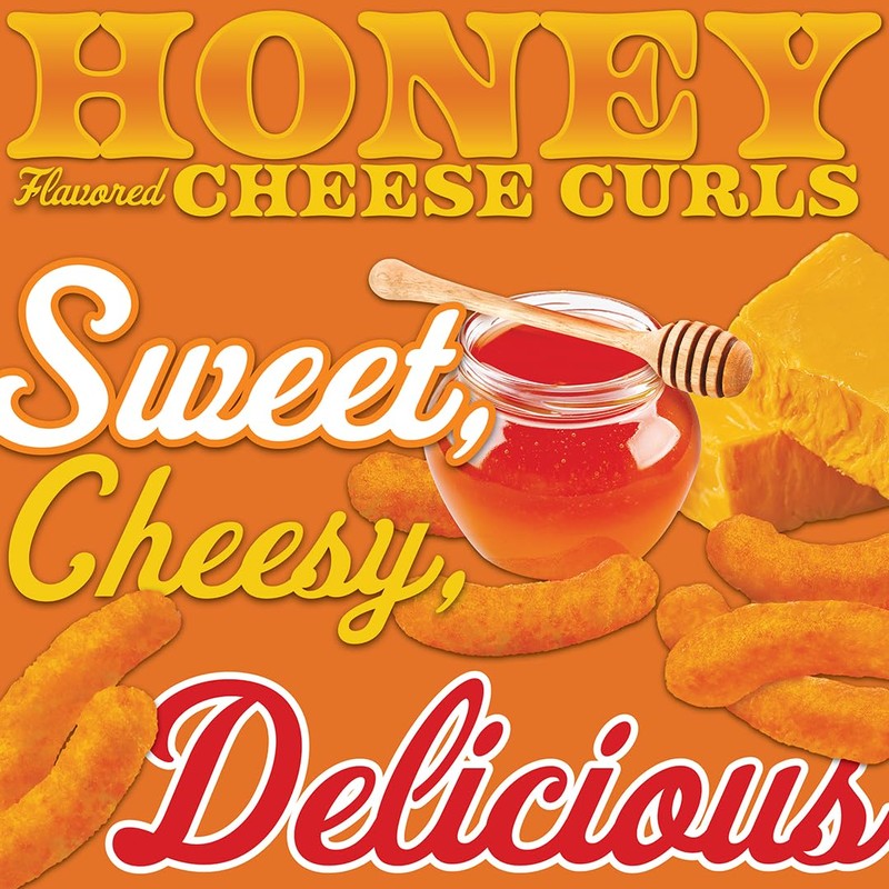 Herr’s Cheese Curls, Honey Cheese Flavored, Gluten Free Snacks, 6oz