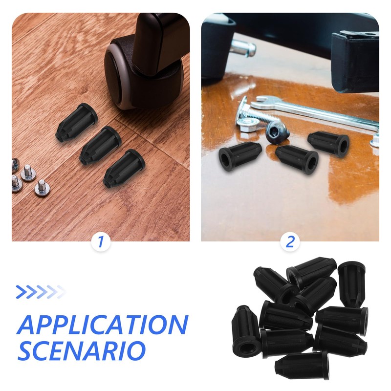 iplusmile Pack of 10 swivel castor inserts, sleeve, swivel castor