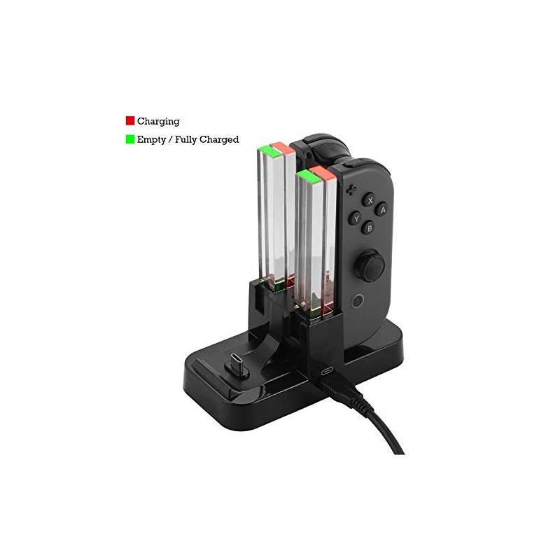 OSTENT Base de Carga LED 4 en 1 para mandos