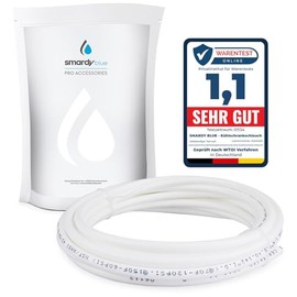 smardy 3 m Refrigerator Hose 6.35 mm (1/4 Inch) Osmosis Hose White Water Hose for Refrigerator Side by Side Osmosis System Water Filter Aquarium Water Inlet Pipe 1/4 Inch