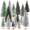 15pcs Mini Christmas Tree Snowy Small Christmas Tree Xmas Table