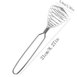 ICYANG Stainless Steel Spring Coil Whisk, Wire Whip Cream Egg Beater Gravy Hand Mixer Egg Whisk Egg Beater for Cooking Whipping Mixing Blender Kitchen Cream Egg Beater Gravy Hand Mixer