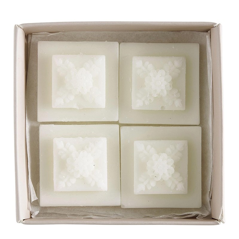 MATHILDE M. Azulejo Duftwachs-Deko, 4 Stück, Mandarinenblüte