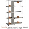 Calmootey Portable Closet Organizers, Clothing Storage, Wardrobe with 6 Shelves