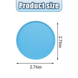 HZEL Car Coasters, Silicone Anti Slip Vehicle Cup Holder Insert Protection Mat, 2.75In Automotive Interior Embedded in Ornament Pad Accessories, Universal for SUV, Sedan, Truck (Sky Blue)