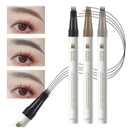 3 piezas Delineado De Cejas 3d Lápiz De Cejas Con 4 Puntas
