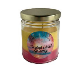Tropical Island Getaway Hand Poured Scented Soy Candle/Certified Clean Scent/ 35-40 hr Burn time