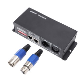 3 Channels DMX 512 Decoder Iron PCB RGB LED Controller Decoder Dimmer Driver for Bars Hotels 12V to 24V