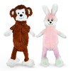 FGA MARKETPLACE Monkey- Pink Rabbit Flat NO Stuffing NO Squeak