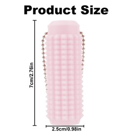 Spiky Grippie Stim Keychains, Portable Pain Stim Fidget Spiky Sensory Fidget Keychain for Relax & Focus (Pink)