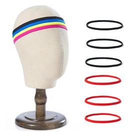 CALLYSONIC Pack of 6 Boys' Headbands, Sports Headbands, Men's Hair Band, Elastic Hair Band, Sports Women's for Yoga, Football, Jogging, Black, Red