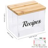 XKDOUS Acrylic Recipe Box, Recipe Cards and Box Set with