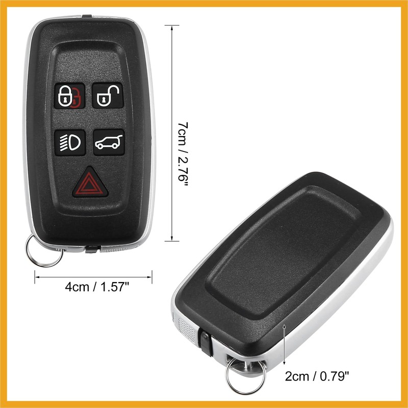 Partuto New Car 5 Button Replacement Key Fob Shell Case
