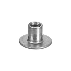 uxcell M8 T-Nuts, 12pcs Carbon Steel Tee Nuts, Round Base Weld Nuts 15mm Height Through Hole Flange Insert Female Thread Plate Nuts