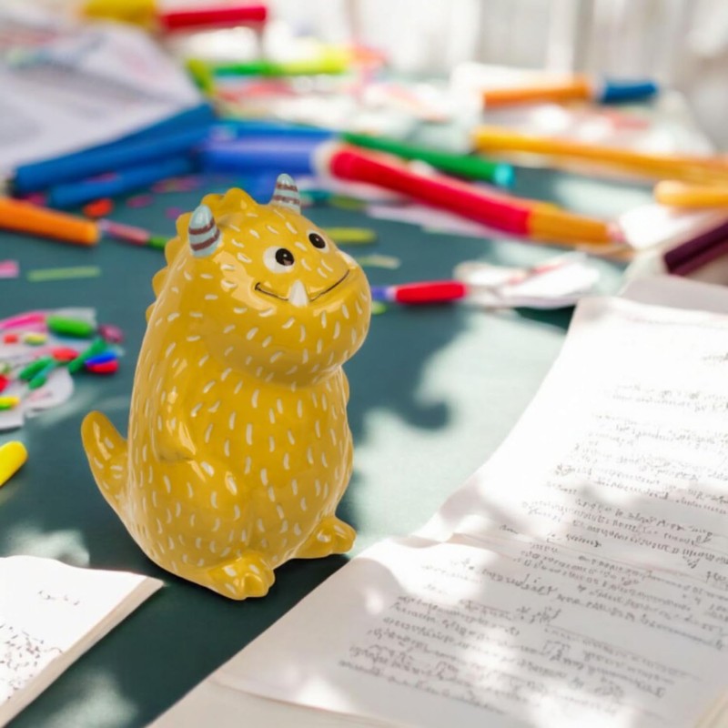 Yellow Monster Money Box Monster Piggy Bank