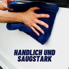 ADVANTUSE Dark Dry Drying Cloth Blue 50 x 70 cm 650 GSM Car Drying Cloth Car Care (Pack of 1)