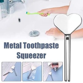 LAKYMIE Pack of 2 Tube Squeezers Toothpaste Squeezer Stainless Steel Manual Toothpaste Squeezer