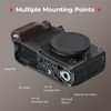 SMALLRIG L字型ハンドル Nikon ZR用 人間工学に基づいた木製グリップ付き 1/4インチ&3/8インチのネジ穴付き Arca用QRプレート 三脚にクイックスイッチ付き DJI RS