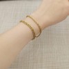 JSEA 4 5mm Stainless Steel Chain Bracelet Twist Rope Bracelet