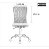 Deisy Dee Velvet Stretch Armless Office Chair Covers - Colorful