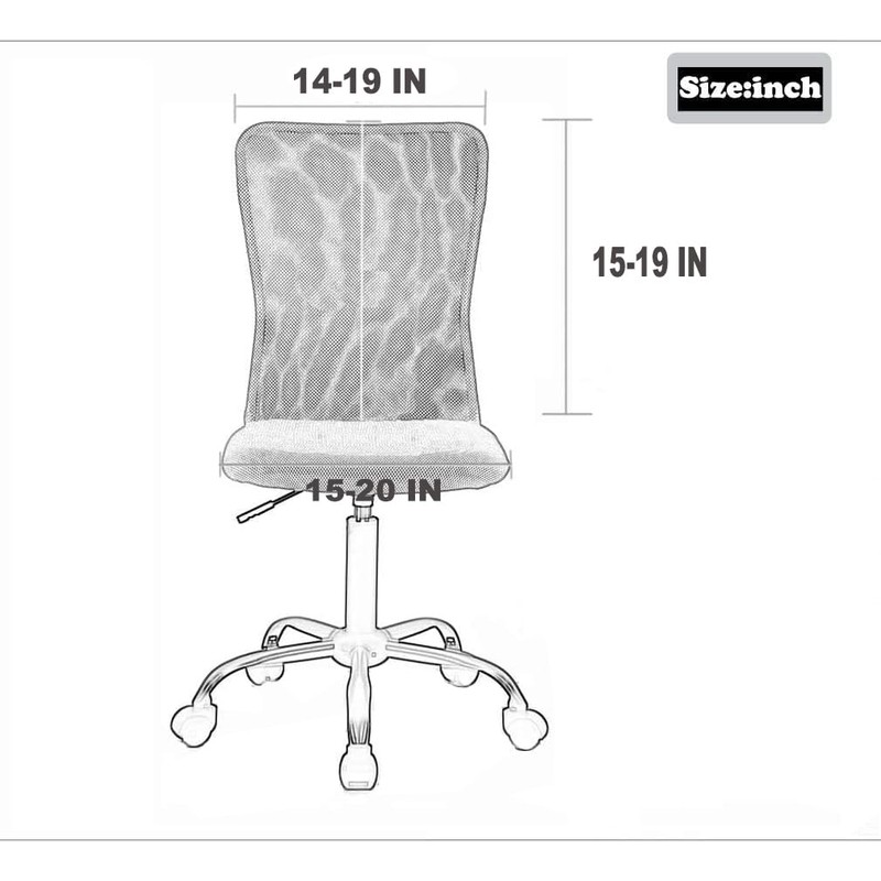 Deisy Dee Velvet Stretch Armless Office Chair Covers - Colorful