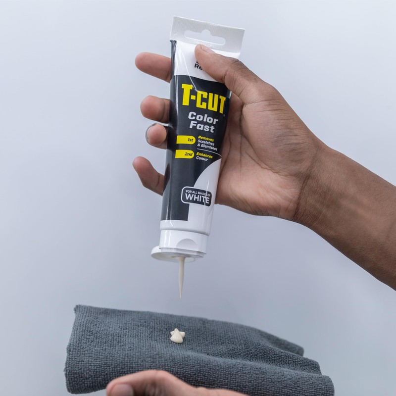 T-Cut Color Fast White Car Wax Polish Scratch Remover Color