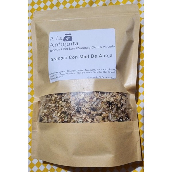 3 packs A La Antigüita Homemade Granola NET WT. 17.63oz (500g)