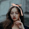 Pink Bow Pearl Headbands for Women Girls Bowknot Headband for