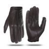 Harssidanzar Men's Thin Unlined Leather Police Gloves GM031EU, brown