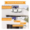 Lámpara Solar Exterior Impermeable Sensor Movimiento 138led