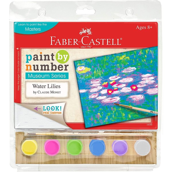 Faber-Castell Museum Series Paint by Numbers – Claude Monet Water Lilies – Number Painting for Kids and Adult Beginners