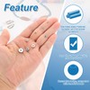 sourcing map 100 Pcs Stainless Steel Spacer Beads, 4mm Flat