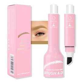 HHLTOH 4D Eyebrow Pen with Angled Brush, Instant Brow Makeup Tool (01 Light Brown, 1 Count (Pack of 1))