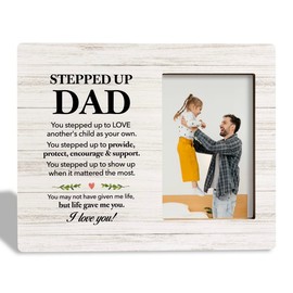 To Stepped Up Dad Photo Frame Gifts, You May Not Have Given me Life but Life Gave Me You, Wooden Picture Frame Gift, Stepdad Photo Gift, Grateful Gift for Bonus Dad, Fathers Day Gift, Adopted Dad Gift