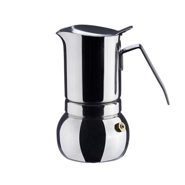 Début Stainless Steel Italian Espresso Coffee Maker Stovetop Moka Pot Greca Coffee Maker Latte Cappuccino Percolator, 6 Espresso Cup - 10 Oz