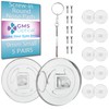 GMS Optical Round Screw-in Silicone Eyeglass Nose Pads for Glasses,